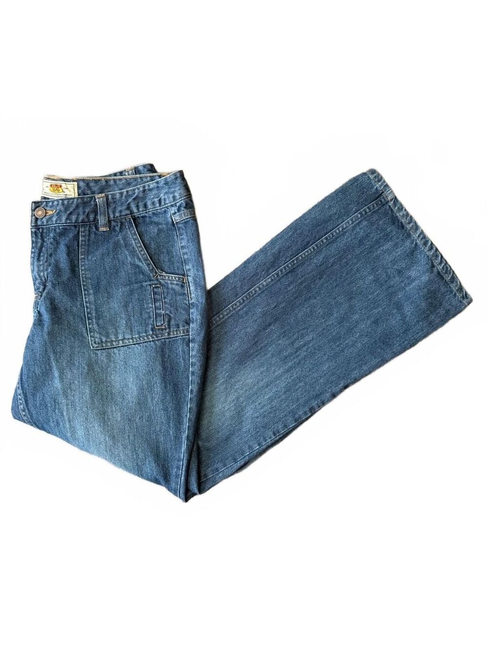 Route 66 Women's Denim Jeans Size 14 Wide Leg Straight Streetwear Urban City 90s